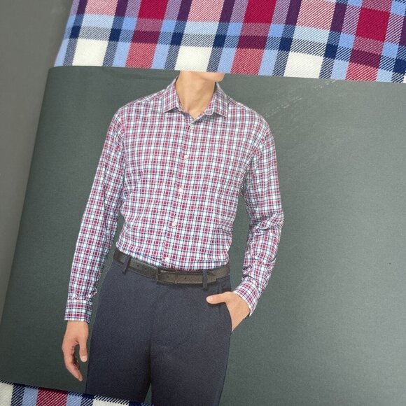 NEW Kirkland Signature Men's XL Performance Sport Plaid Dress Shirt - Picture 5 of 6